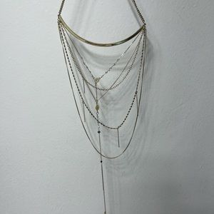 Pretty gold plated layered necklace